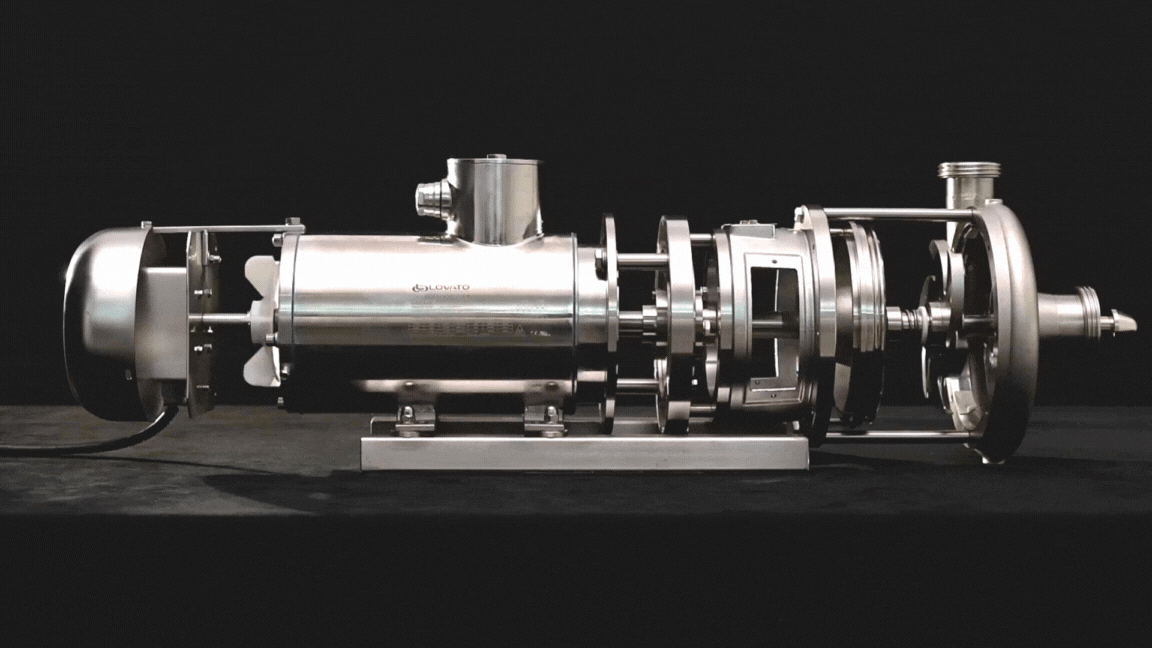 FZ-CP IP69-K exploded assembly, slowly rotating